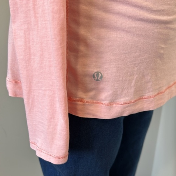 LULULEMON Swiftly Tech Long Sleeve Shirt Top Coral Sz 6 - Picture 7 of 10